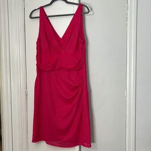 Hot pink vneck Aline dress